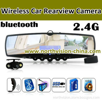 Bl-5608 Car Camera Rear View Mirror Camera, 2.4G, Bluetooth, Hands Free Headset, 3.5inch LCD, SD Card